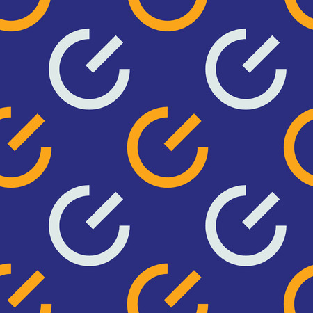 System power on seamless pattern. Strict line geometric pattern for your design.