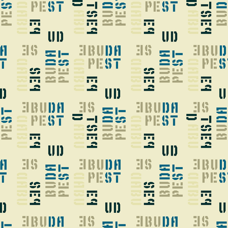 Budapest
 seamless pattern. Autentic artistic design for background.のイラスト素材
