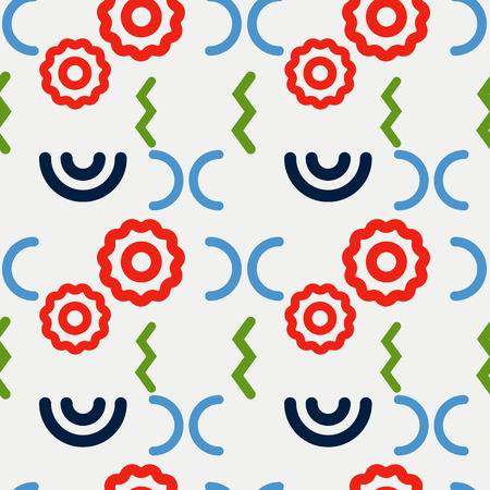Broken link structure seamless pattern. Suitable for screen, print and other media. Vector illustration.のイラスト素材