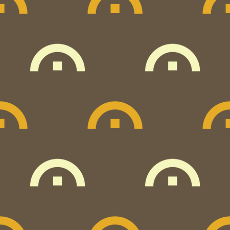 House outside seamless pattern. Strict line geometric pattern for your design.のイラスト素材