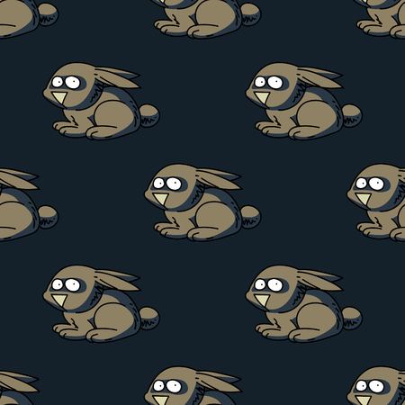 Funny little rabbit seamless pattern. Original design for print or digital media.のイラスト素材