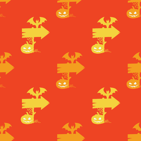 Spooky halloween sign seamless pattern. Original design for print or digital media.のイラスト素材