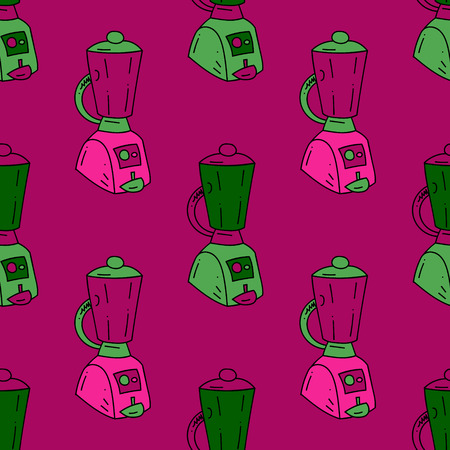 Cocktail blender seamless pattern. Original design for print or digital media.のイラスト素材