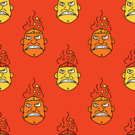 Boiling brain seamless pattern.のイラスト素材