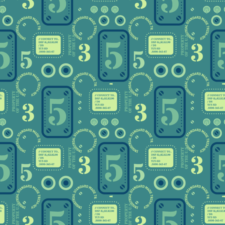 Robot parts seamless pattern. Original design for print or digital media.のイラスト素材