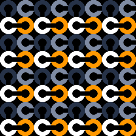 Link chain block seamless pattern. Suitable for screen, print and other media.のイラスト素材