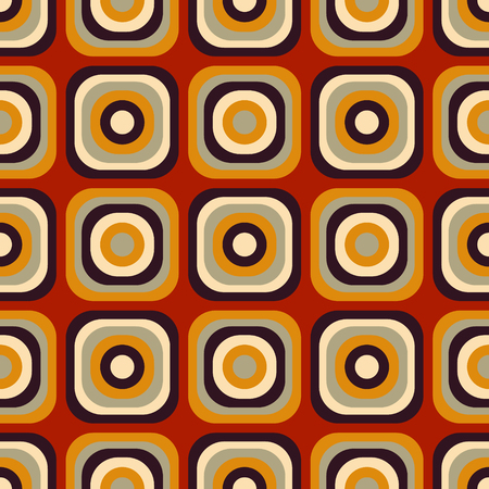 Vintage seventies seamless pattern. Authentic design for digital and print media.のイラスト素材