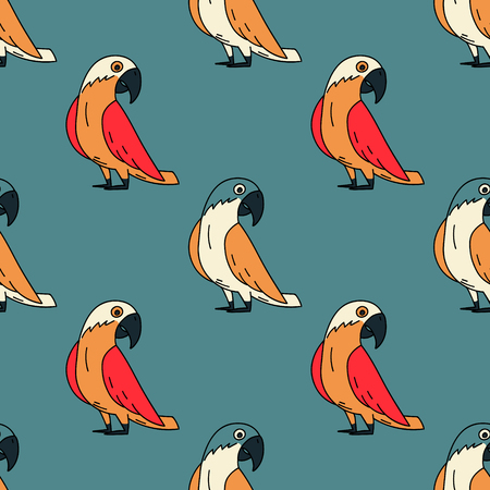 Parrot seamless pattern. Original design for print or digital media.のイラスト素材