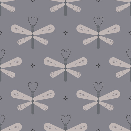 Geometric dragonfly geometric pattern. Minimal geometric series.のイラスト素材