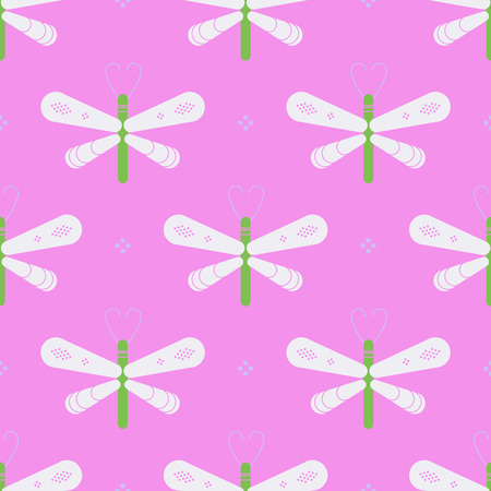 Geometric dragonfly geometric pattern. Minimal geometric series.のイラスト素材