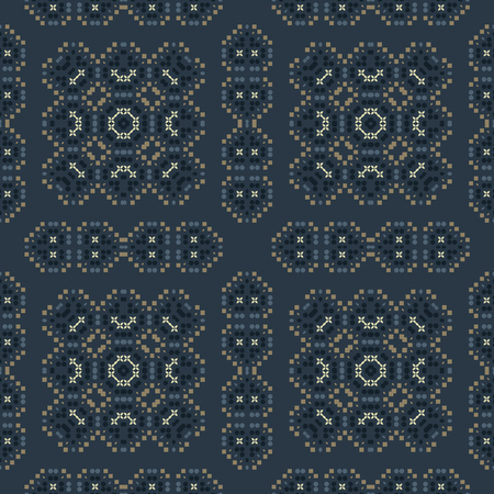 Traditionally, native looking seamless pattern, abstract colorful background, textureのイラスト素材