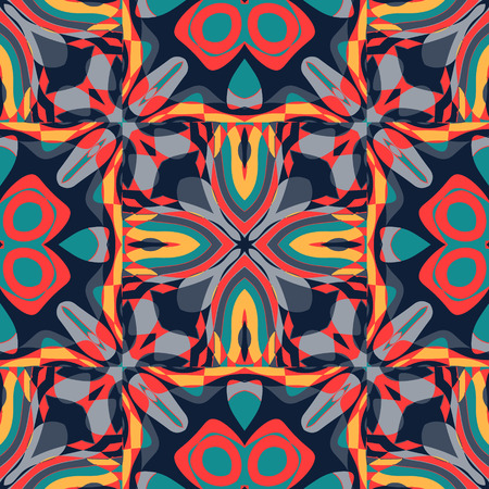 Flower like tribal feel semi transparent large scale seamless pattern, abstract colorful background, texture.のイラスト素材