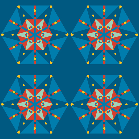 Geometric seamless pattern, abstract colorful background, textureのイラスト素材