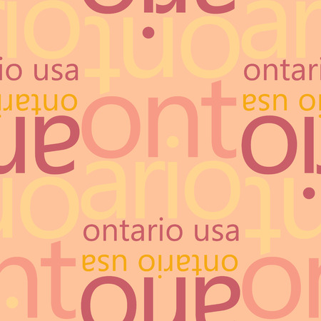 Ontario, USA seamless pattern, typographic city background textureのイラスト素材