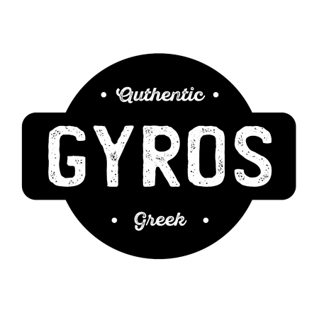 gyros label on white background Sign, label, stickerのイラスト素材