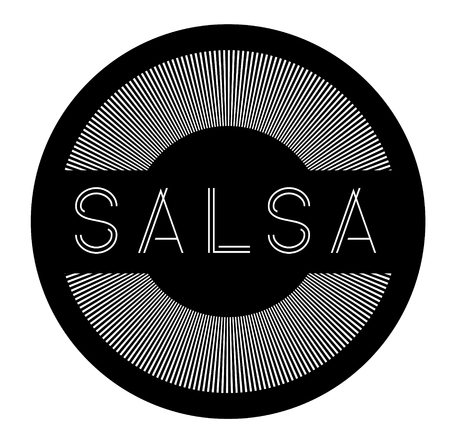salsa label on white background Sign, label, stickerのイラスト素材