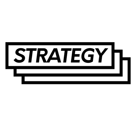 strategy stamp on white background . Sign, label stickerのイラスト素材 ...