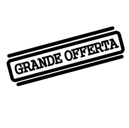 great deal black stamp in italian language. Sign, label, stickerのイラスト素材