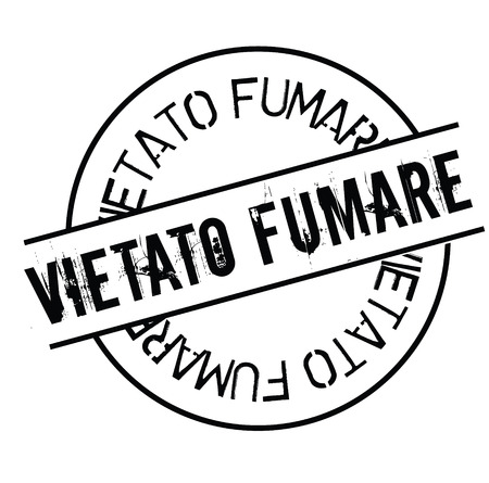 no smoking stamp in italianのイラスト素材
