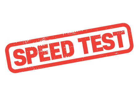 speed test stamp on white background. Sign, label, sticker.のイラスト素材