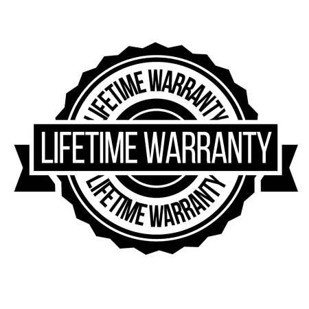 lifetime warranty stamp on white background. Sign, label, sticker.のイラスト素材