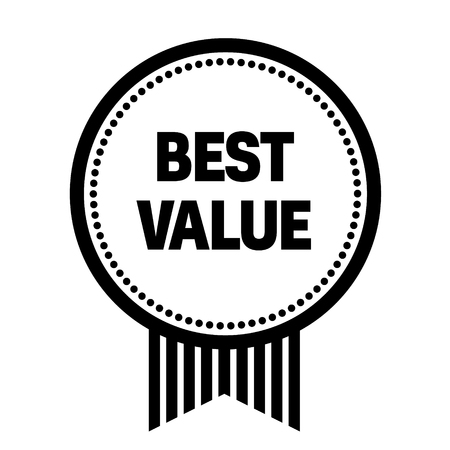 best value stamp on white background. Sign, label, sticker.のイラスト素材