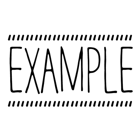 example stamp on white background. Sign, label, sticker.のイラスト素材