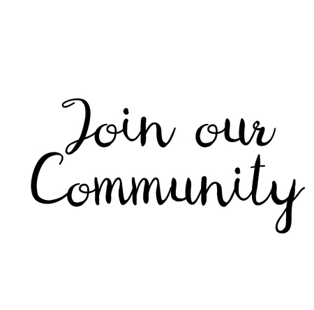 join our community stamp on white background. Sign, label, sticker.のイラスト素材