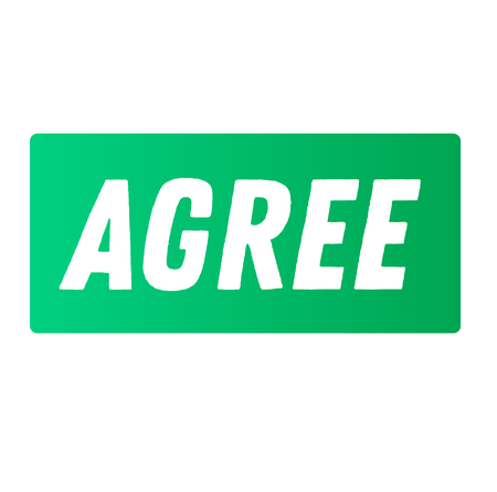agree advertising sticker, label, stamp on whiteのイラスト素材