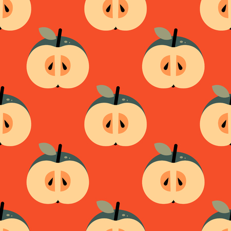 Apple simple pattern. Minimal colour design.のイラスト素材