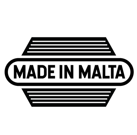 Made in Malta product label isolated on white background.のイラスト素材