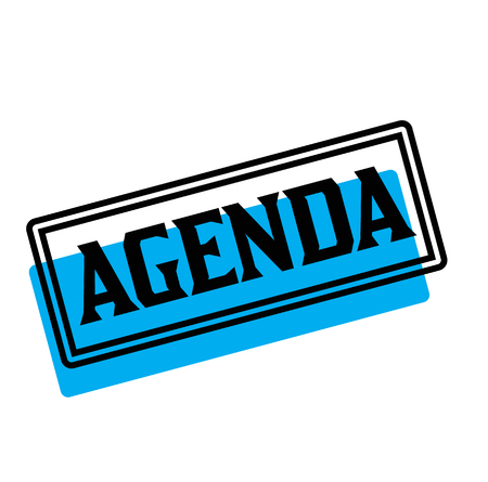 agenda advertising sticker, label, stamp on whiteのイラスト素材