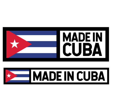 Made in Cuba product label isolated on white background.のイラスト素材