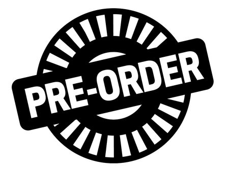 Pre order black stamp, sign, label. Black badge series.のイラスト素材