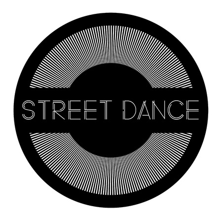 street dance label on white backgroundのイラスト素材