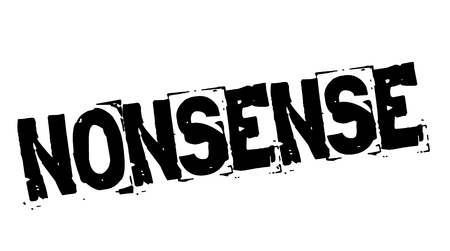 Nonsense black typographic stamp. Distressed grunge series.のイラスト素材