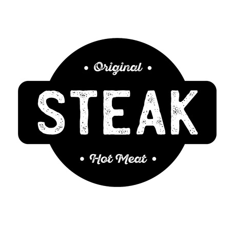steak label on white backgroundのイラスト素材