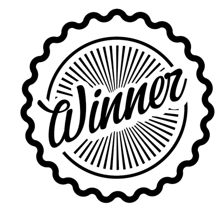 Winner stamp on white backgroundのイラスト素材