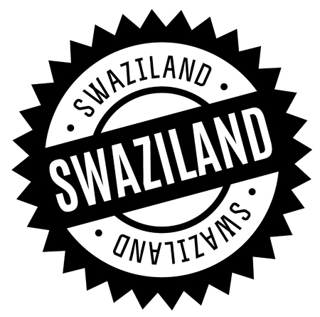 swaziland stamp on white backgroundのイラスト素材