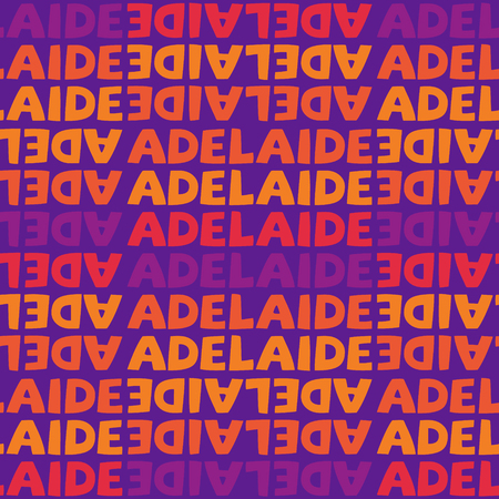 Adelaide, Australia seamless pattern, typographic city background, texture.のイラスト素材