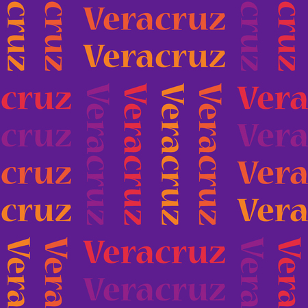 Veracruz, Mexico seamless pattern, typographic city background, texture.のイラスト素材