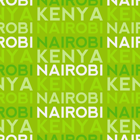 Nairobi, Kenya seamless pattern, typographic city background, texture.のイラスト素材