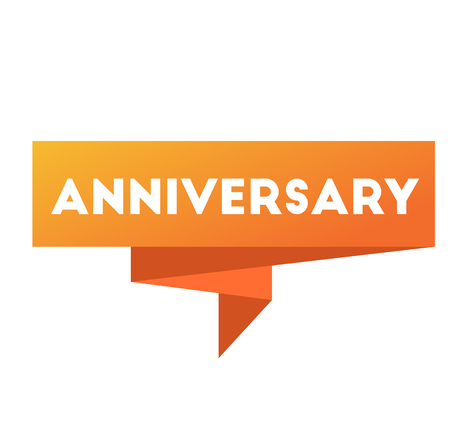 anniversary stamp on white background. Sign label sticker.のイラスト素材