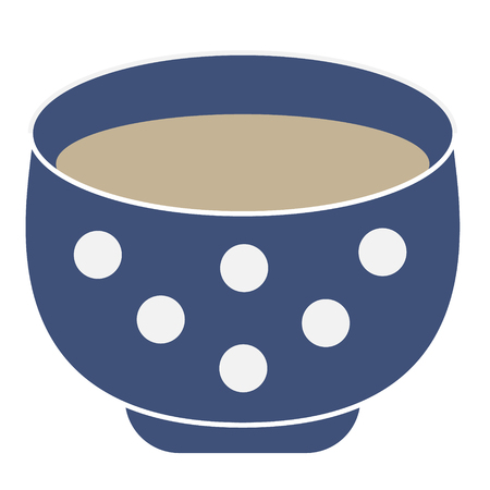 Cup flat illustration on white background. Kitchen and home series.のイラスト素材