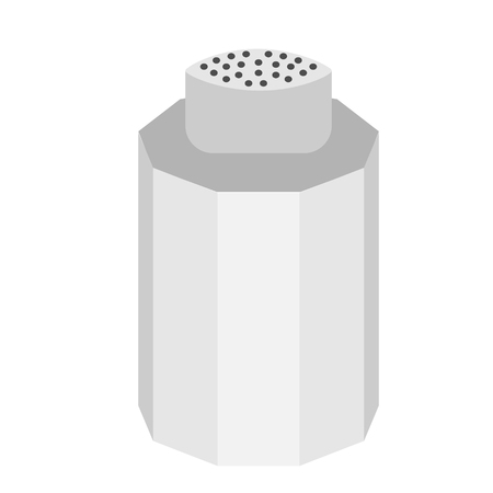 salt shaker flat illustration on whiteのイラスト素材