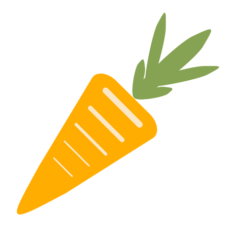 carrot flat illustration on whiteのイラスト素材