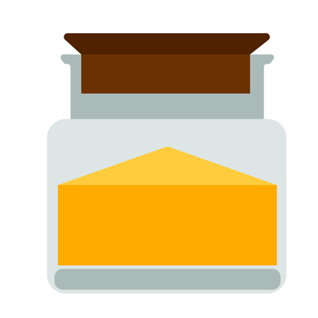 jar spices flat illustration on whiteのイラスト素材