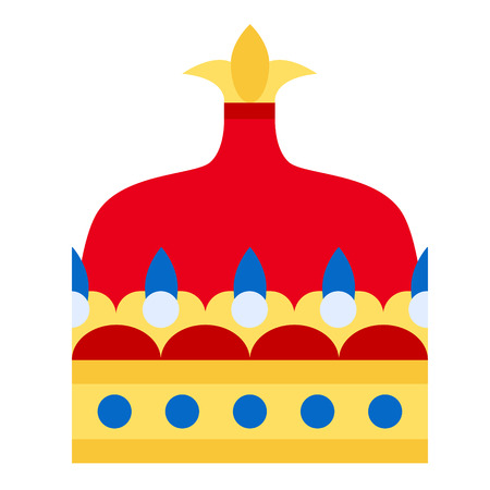Crown flat illustration on whiteのイラスト素材