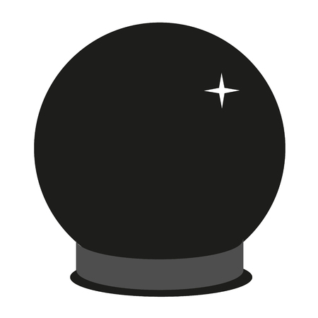 Crystal ball flat illustration on whiteのイラスト素材