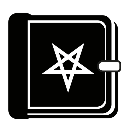 Spell book flat illustration on whiteのイラスト素材